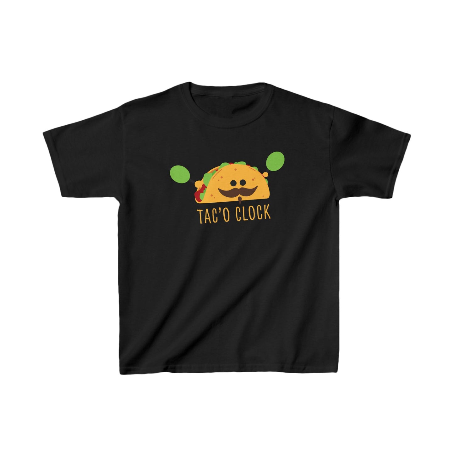 Kids Taco O’Clock Heavy Cotton Tee Shirt - Because It’s Always Taco Time