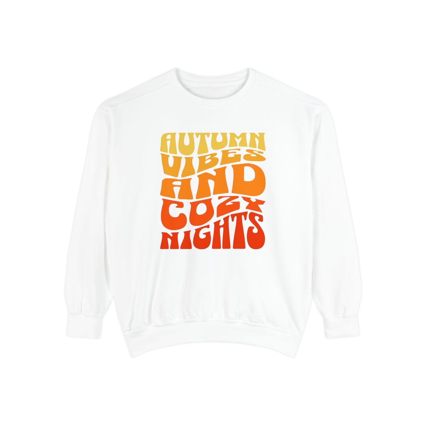 Autumn Vibes and Cozy Nights Comfort Colors Sweatshirt