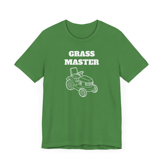 Grass Master Short Sleeve Tee - A Funny Landscaping Shirt for Lawn Enthusiasts