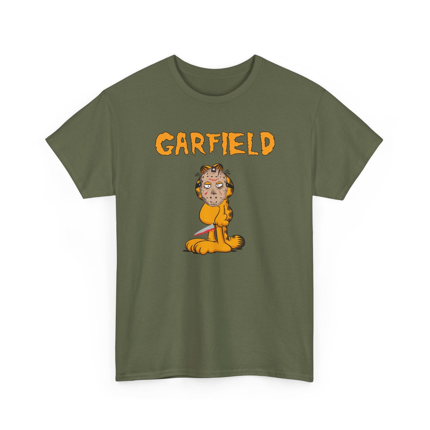 Orange Halloween Killer Cat T-Shirt