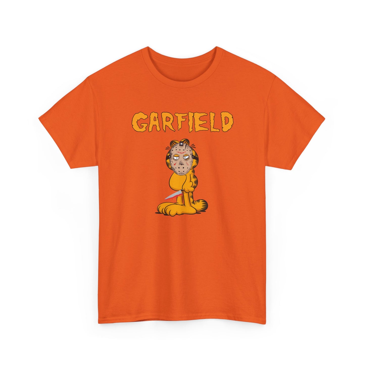 Orange Halloween Killer Cat T-Shirt