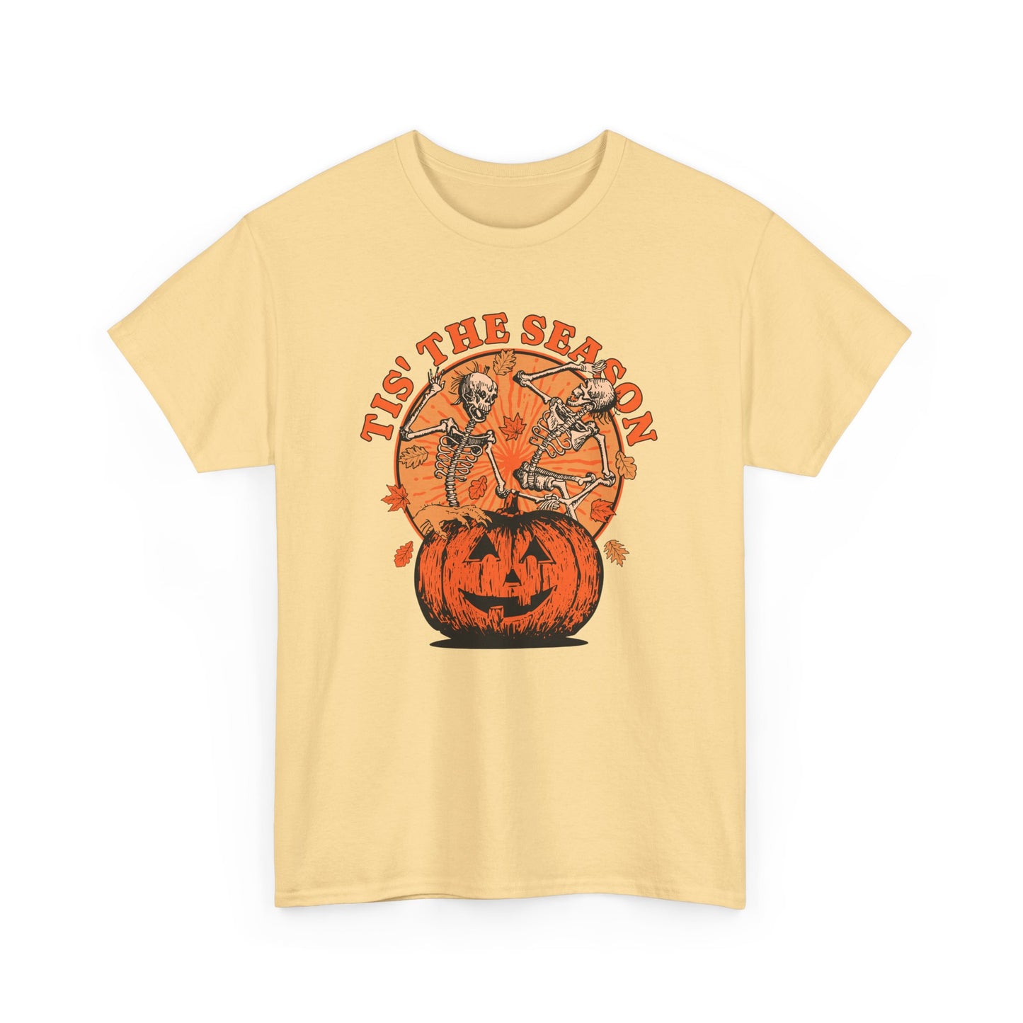 Tis the Season Halloween Tee – Fun and Festive Skeleton Graphic Shirt