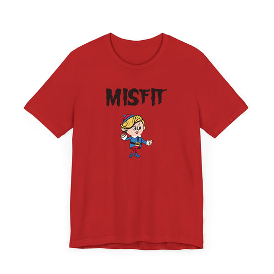 Misfit Christmas Elf Short Sleeve Tee – Holiday Shirt with Horror Punk Style