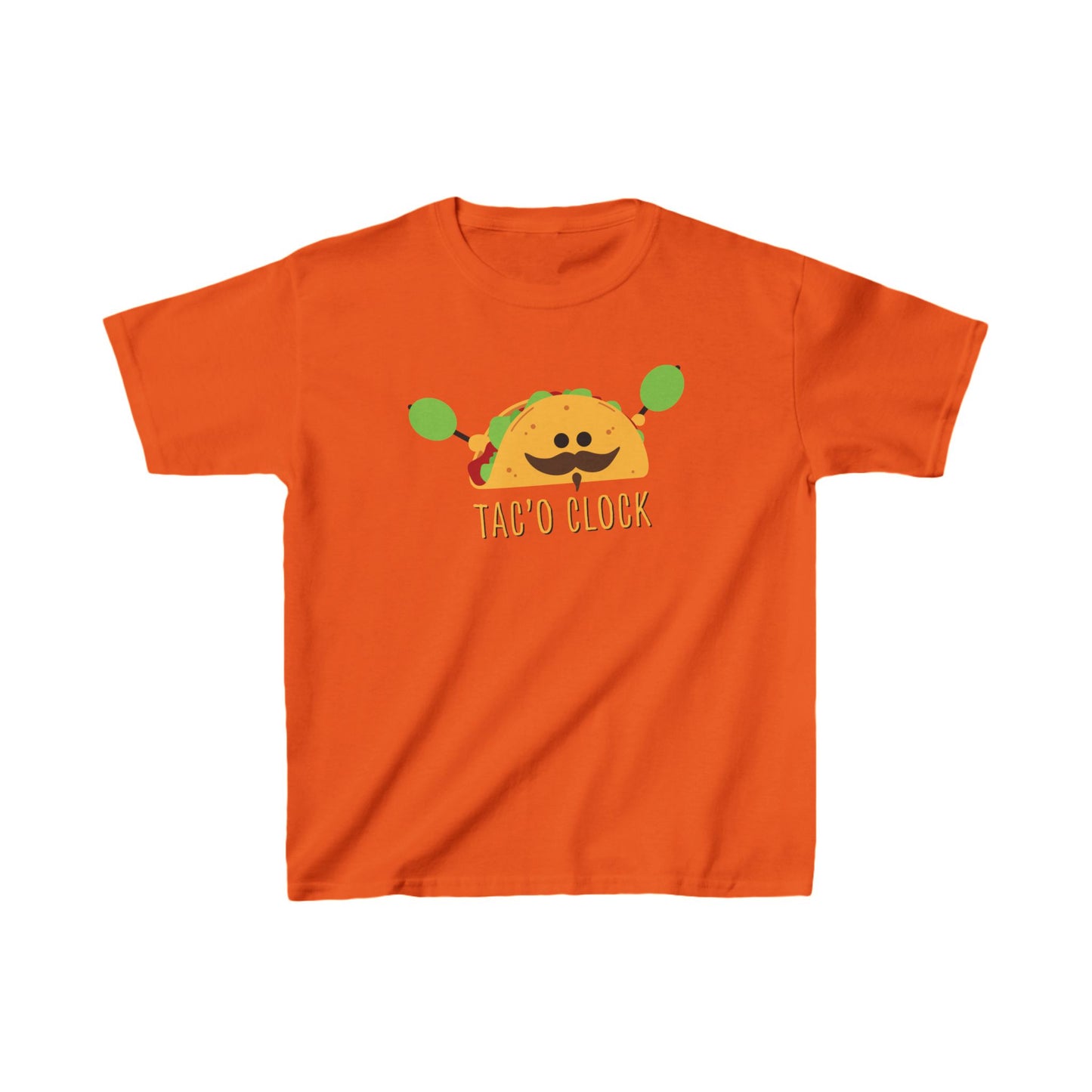 Kids Taco O’Clock Heavy Cotton Tee Shirt - Because It’s Always Taco Time
