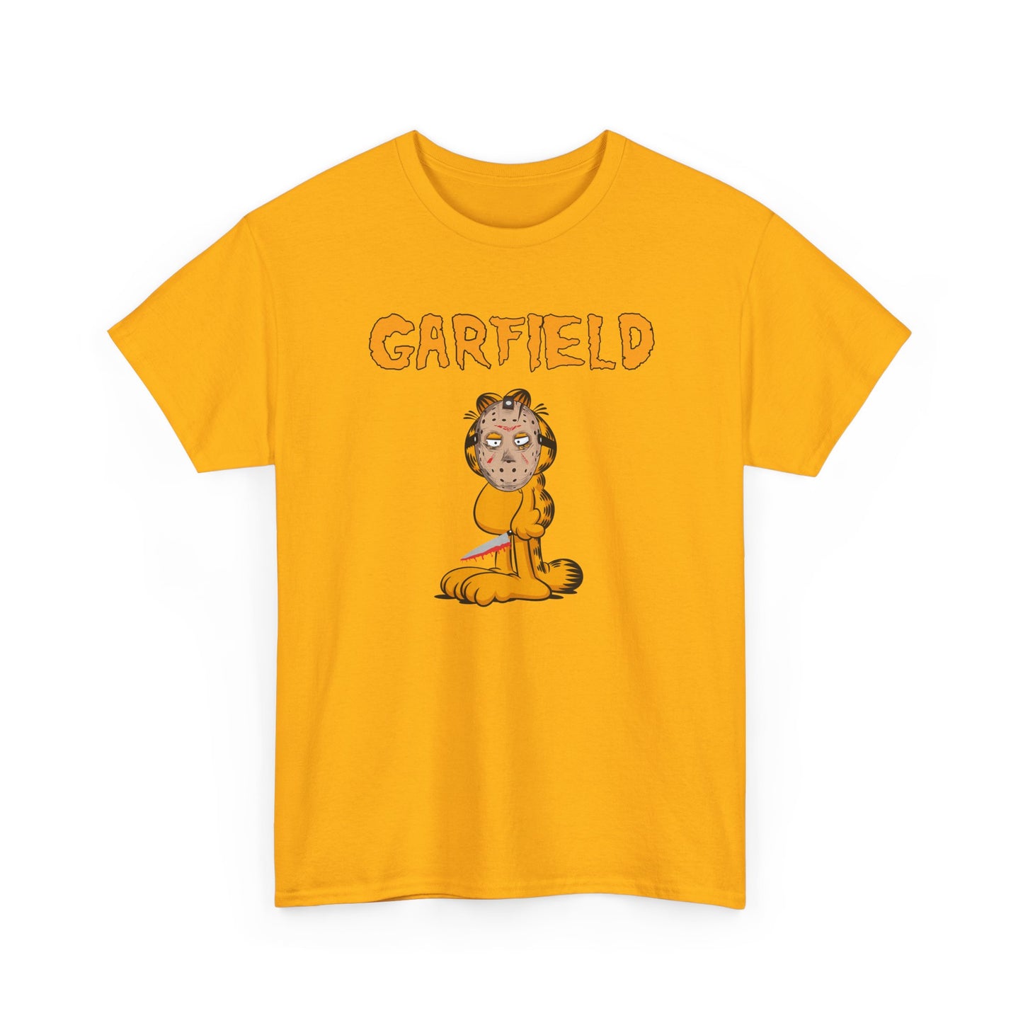 Orange Halloween Killer Cat T-Shirt