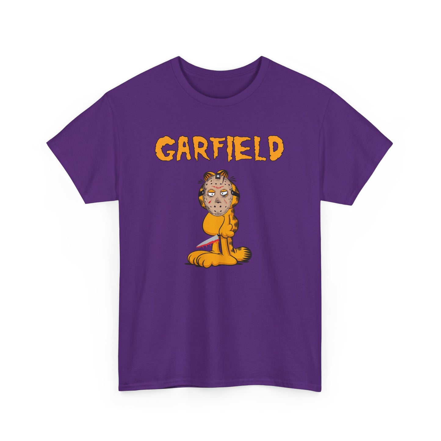 Orange Halloween Killer Cat Short Sleeve Tee - A Spooky and Playful Halloween Must-Have