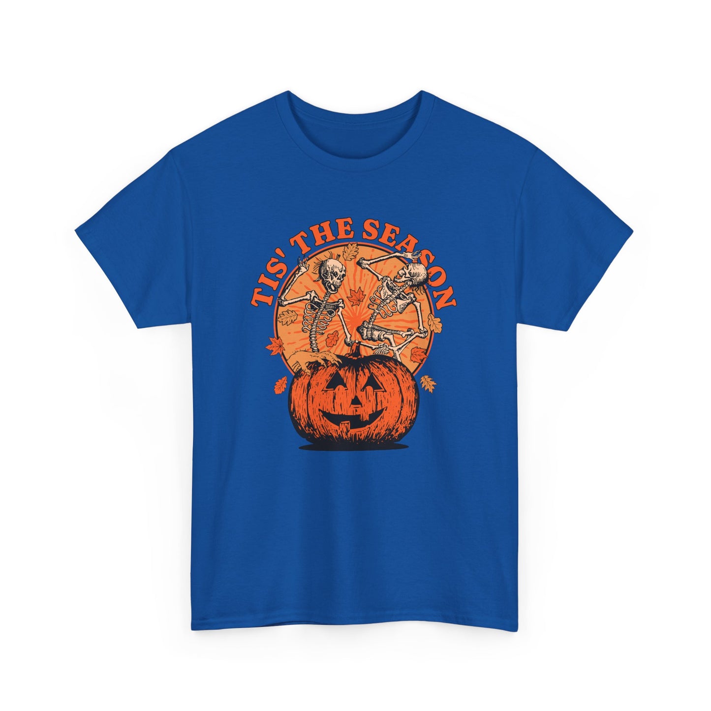 Tis the Season Halloween Tee – Fun and Festive Skeleton Graphic Shirt