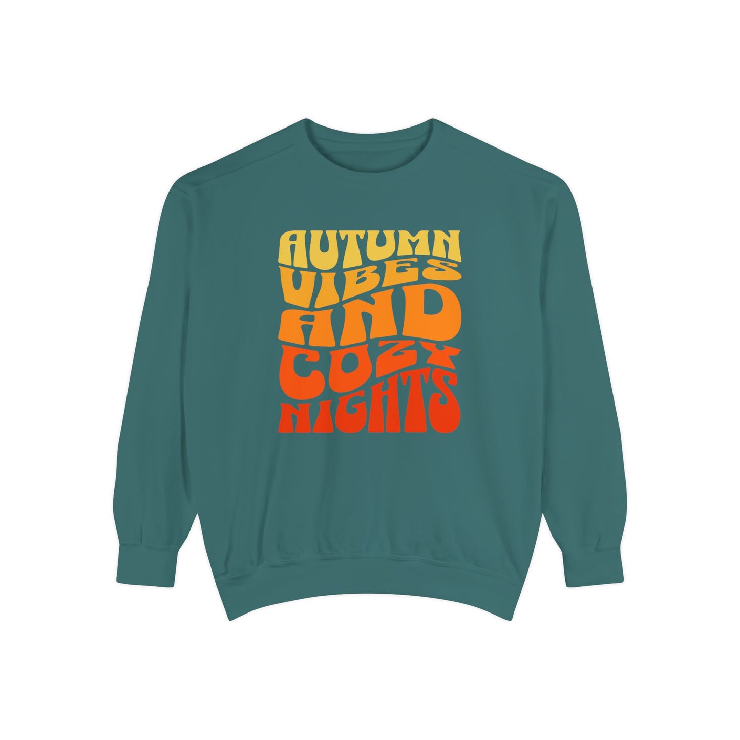 Autumn Vibes and Cozy Nights Comfort Colors Sweatshirt
