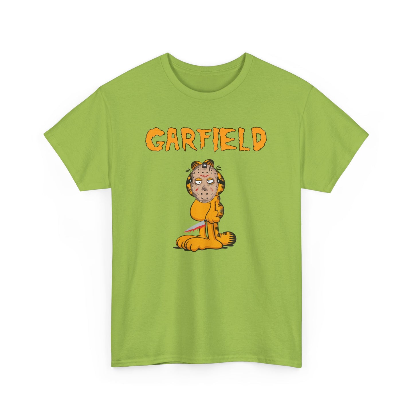 Orange Halloween Killer Cat Short Sleeve Tee - A Spooky and Playful Halloween Must-Have