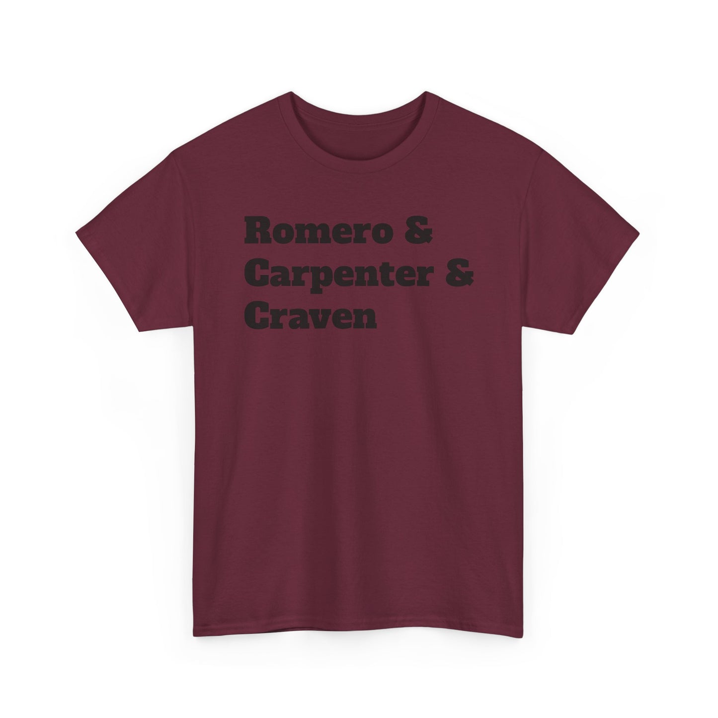 American Horror Directors T-Shirt – Tribute to Romero, Carpenter, and Craven