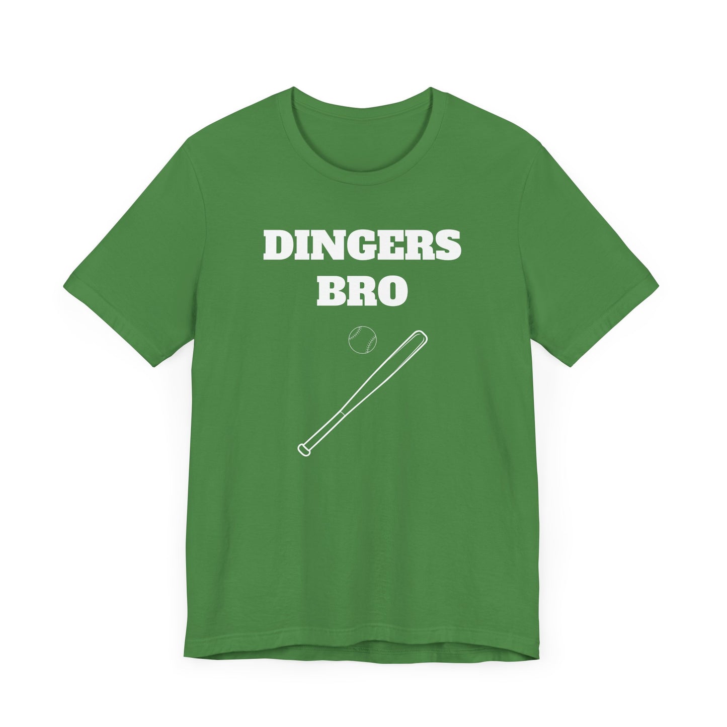 Funny Baseball Tee - Dingers Bro Short Sleeve Tee Shirt - A Home Run for Baseball Fans