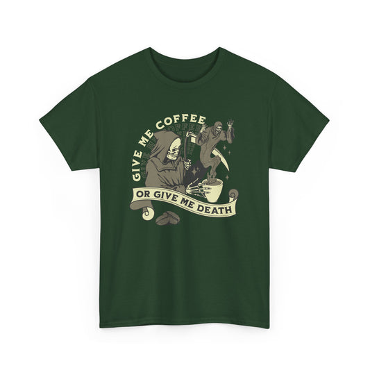 Give Me Coffee or Give Me Death Halloween Tee – Funny Coffee Lover Shirt