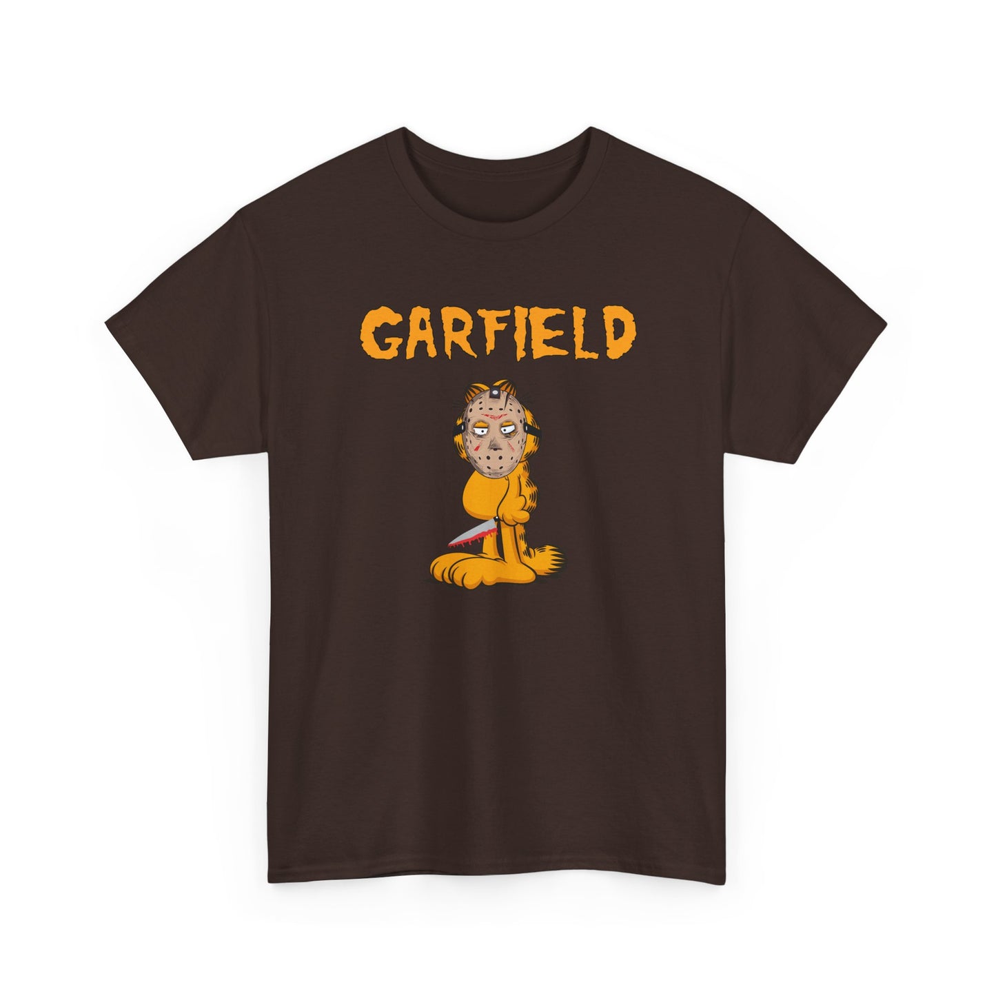 Orange Halloween Killer Cat T-Shirt