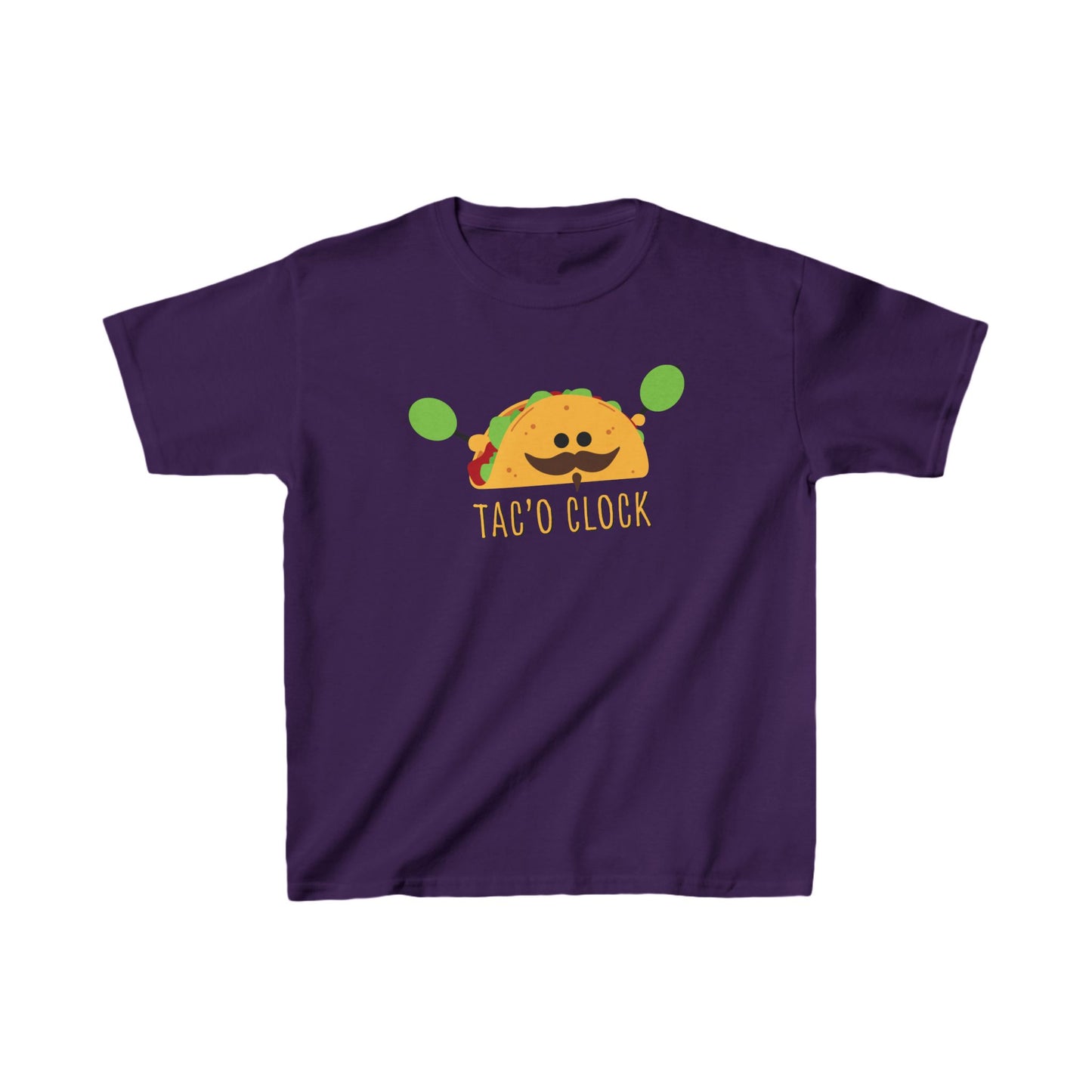 Kids Taco O’Clock Heavy Cotton Tee Shirt - Because It’s Always Taco Time