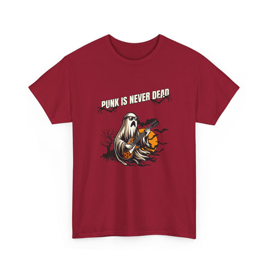 Halloween Ghost Punk is Never Dead Short Sleeve Tee Shirt - Spooky and Punk Forever