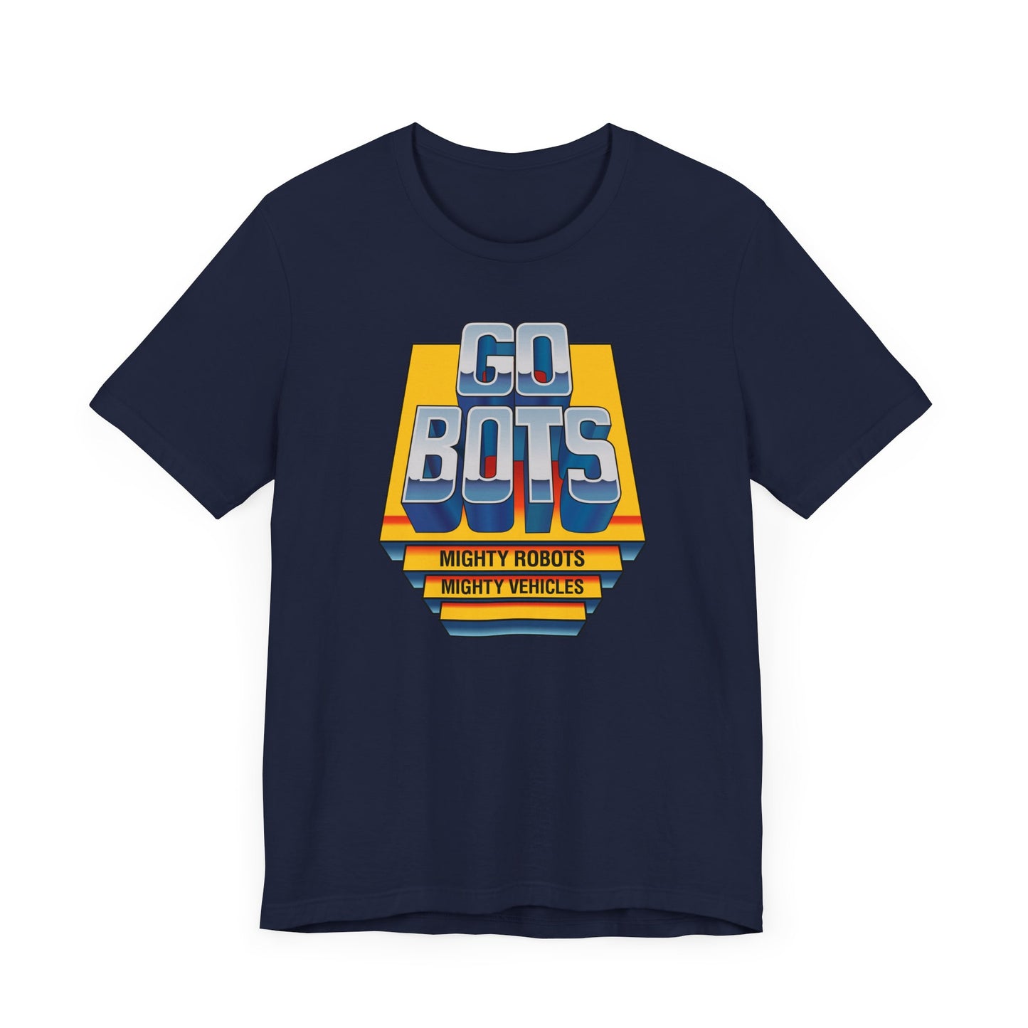 Go Bots Short Sleeve T-Shirt - 80s Retro Robot Nostalgia