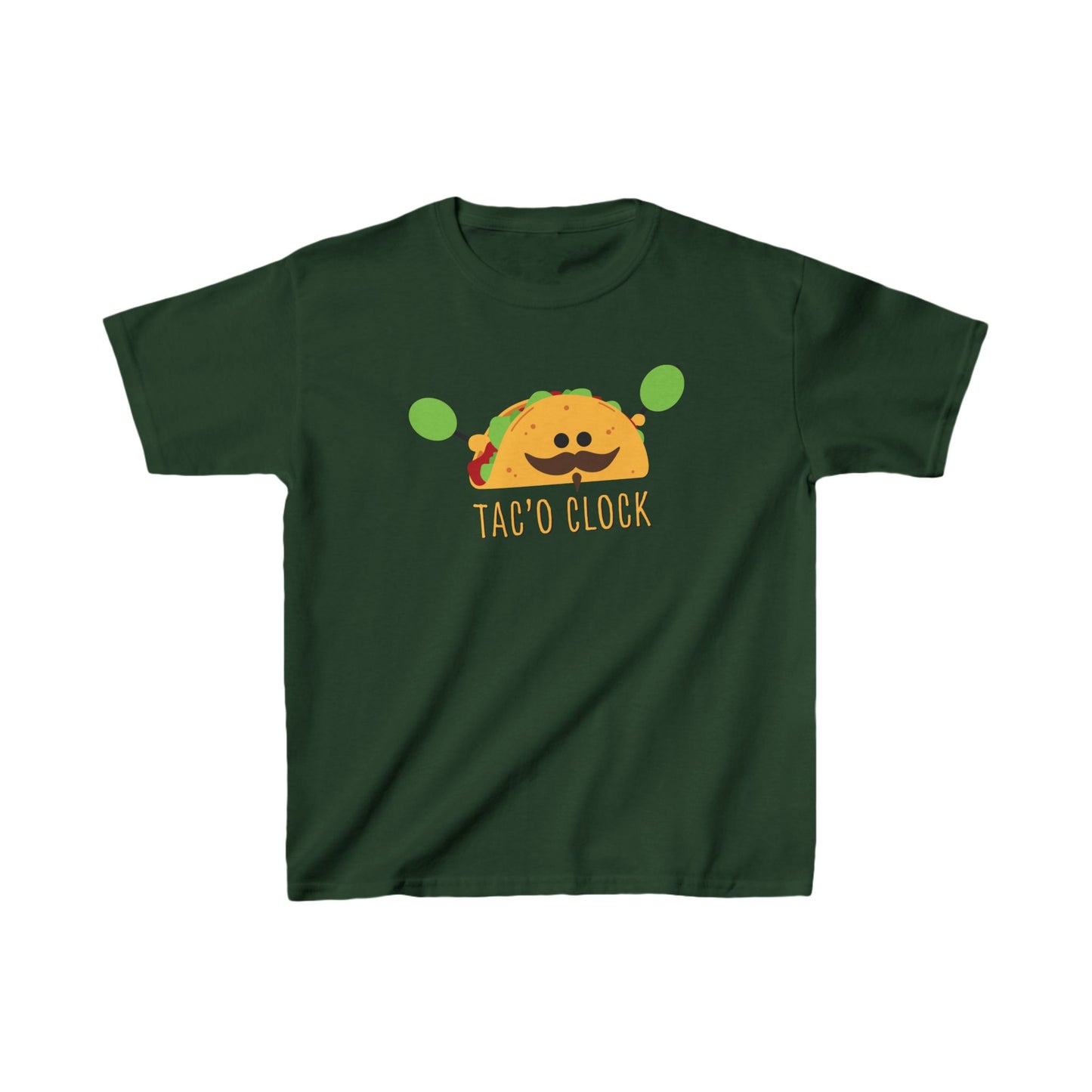 Kids Taco O’Clock Heavy Cotton Tee Shirt - Because It’s Always Taco Time