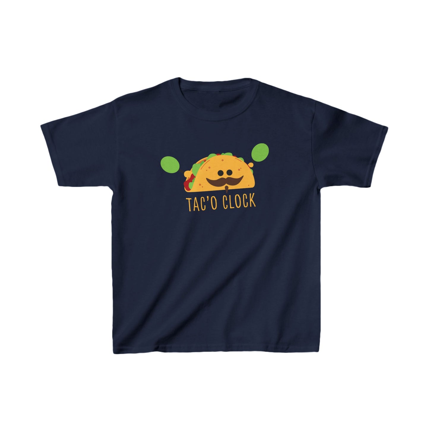 Kids Taco O’Clock Heavy Cotton Tee Shirt - Because It’s Always Taco Time