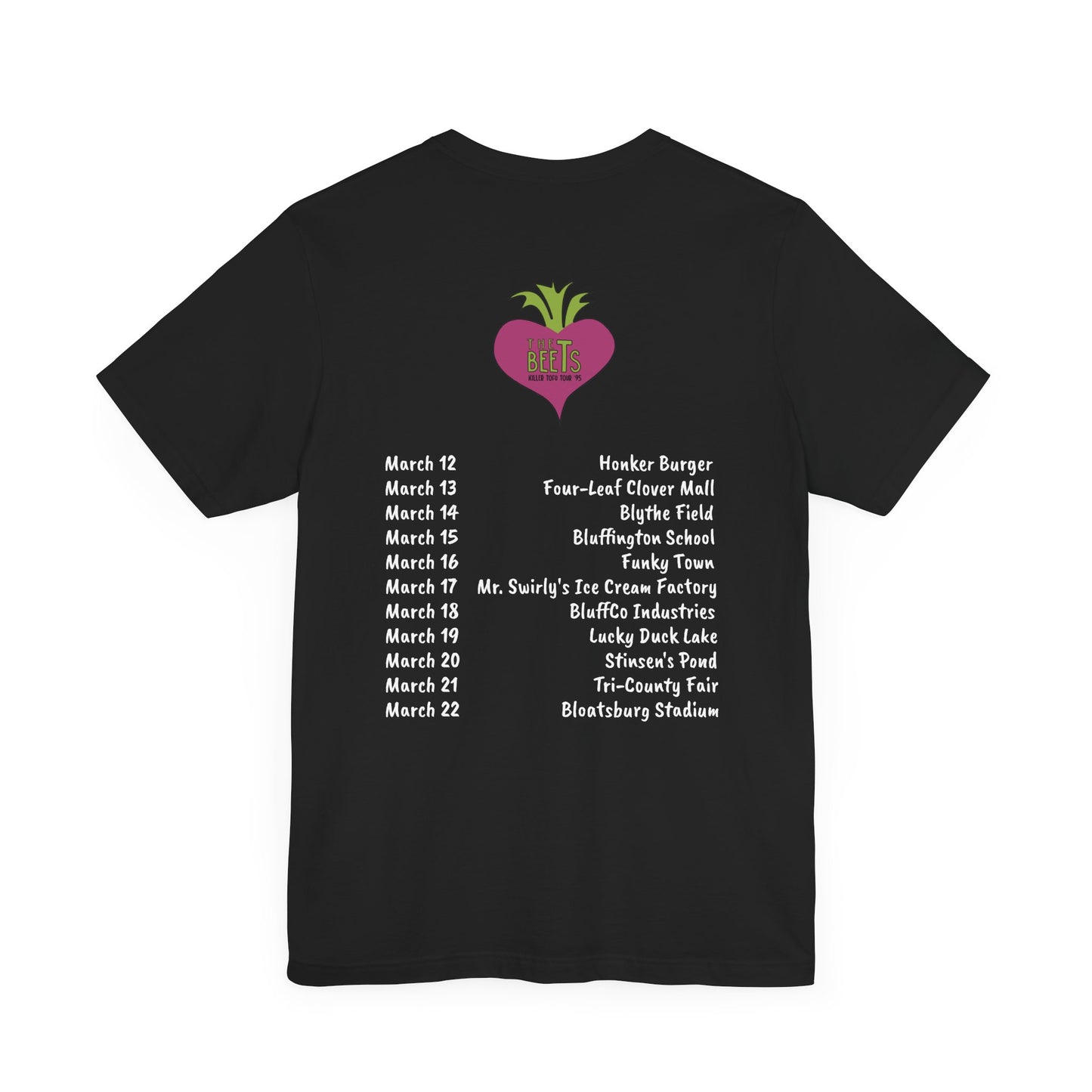 Doug The Beets World Tour '95 Short Sleeve T-Shirt - 90s Cartoon Band Nostalgia
