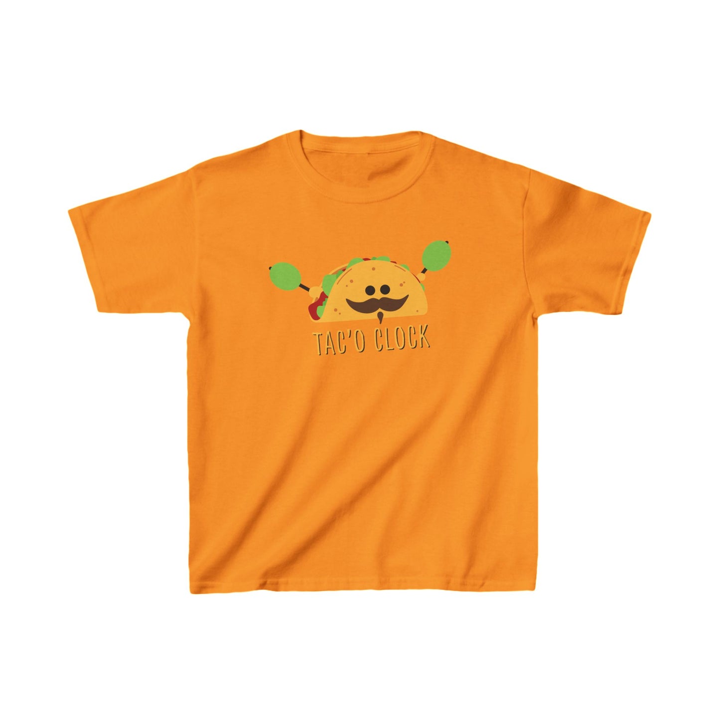 Kids Taco O’Clock Heavy Cotton Tee Shirt - Because It’s Always Taco Time