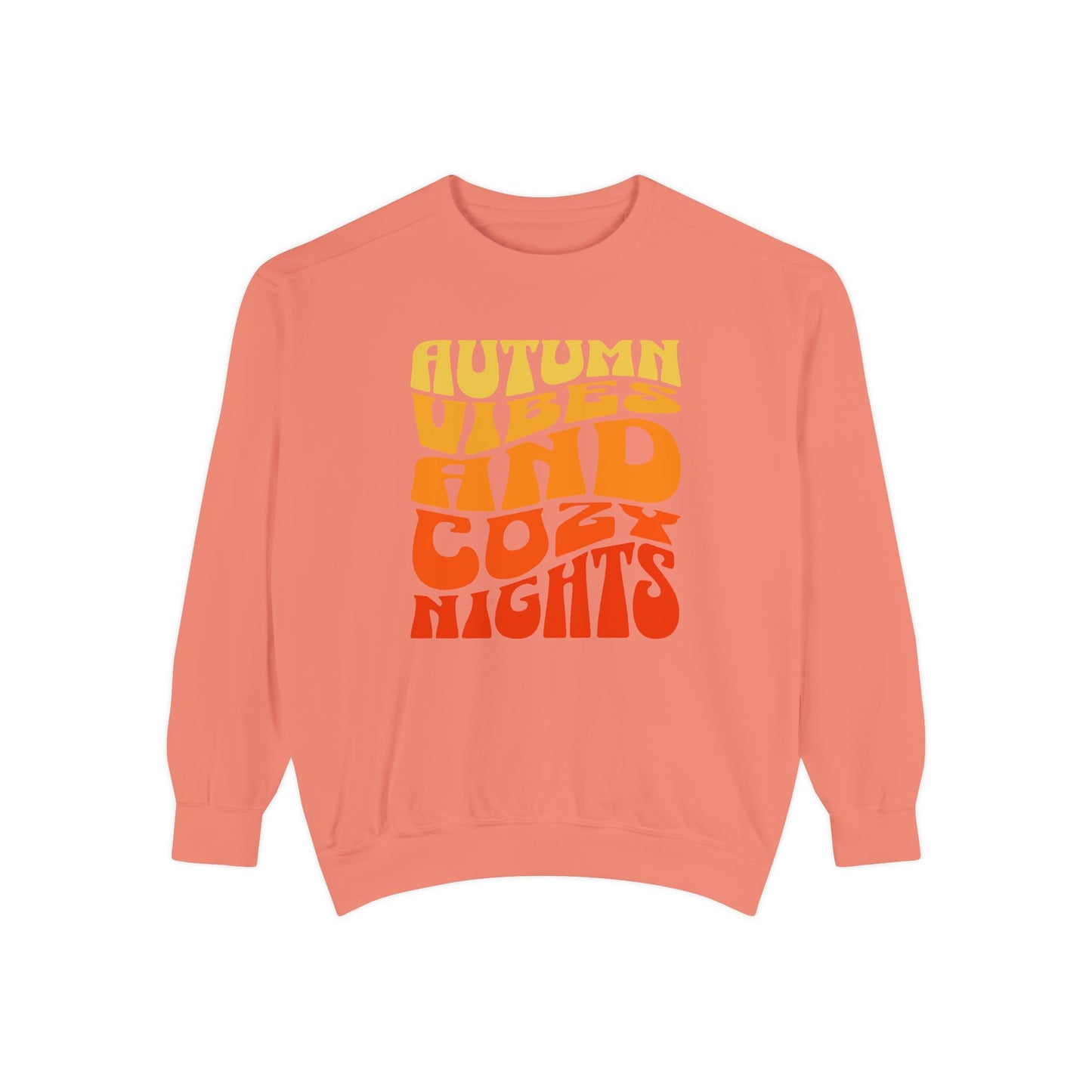 Autumn Vibes and Cozy Nights Comfort Colors Sweatshirt