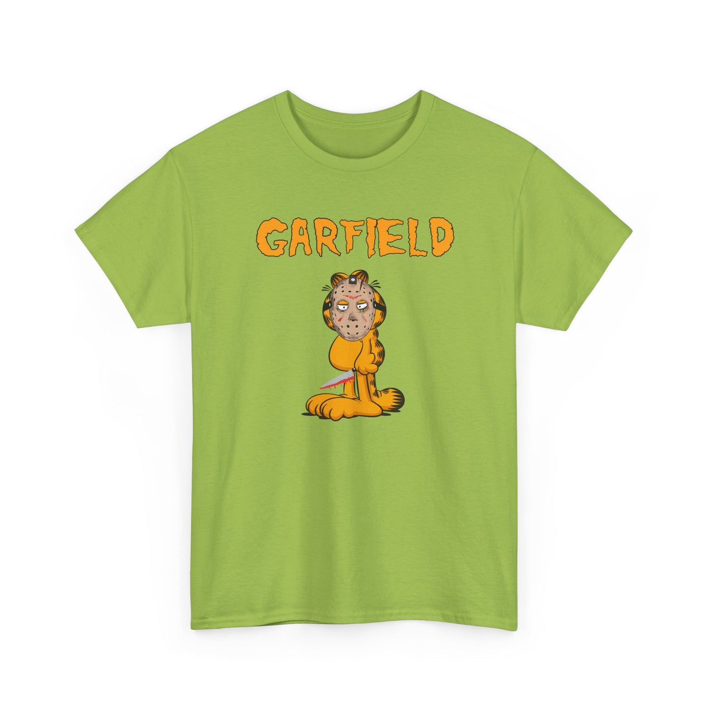 Orange Halloween Killer Cat T-Shirt