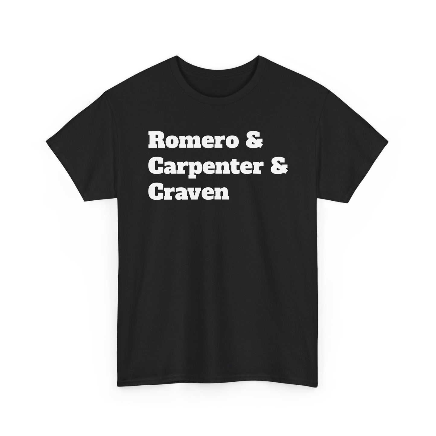 American Horror Directors T-Shirt – Tribute to Romero, Carpenter, and Craven