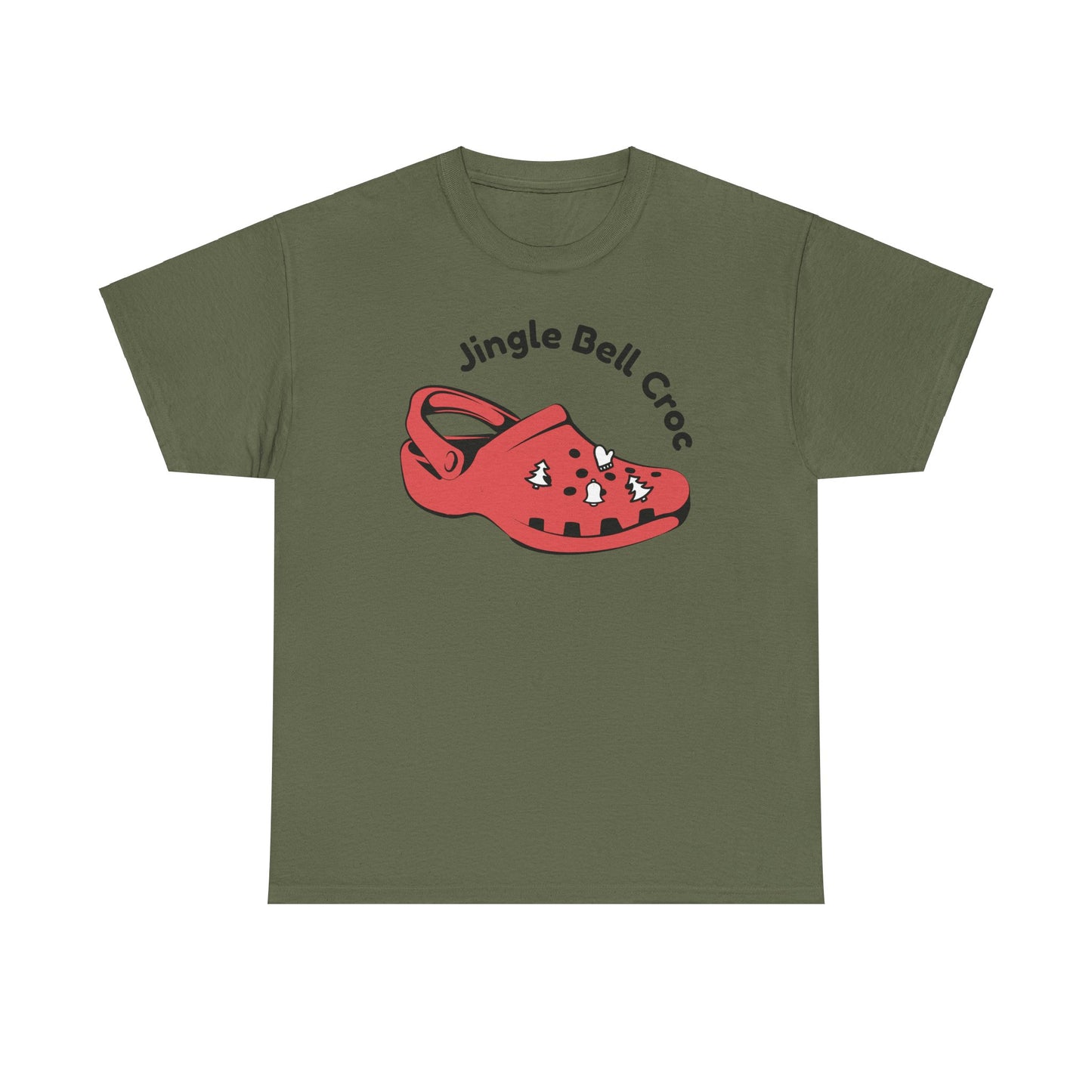 Jingle Bell Croc Short Sleeve Tee Shirt - Festive Fun for the Holidays
