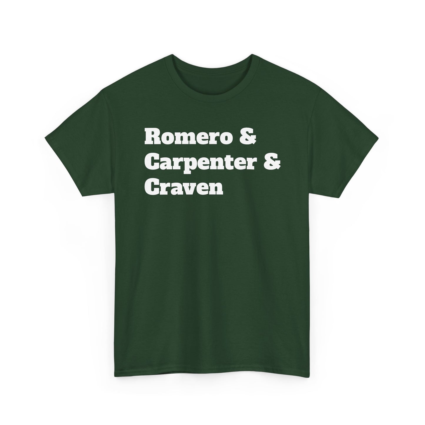 American Horror Directors T-Shirt – Tribute to Romero, Carpenter, and Craven