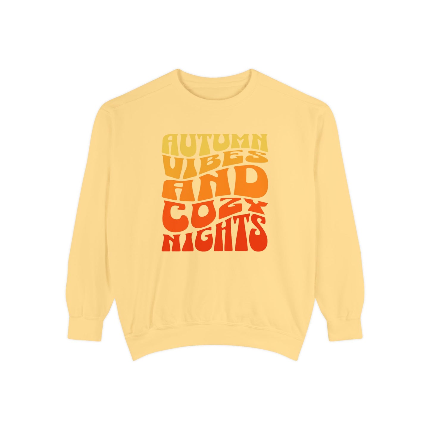 Autumn Vibes and Cozy Nights Comfort Colors Sweatshirt