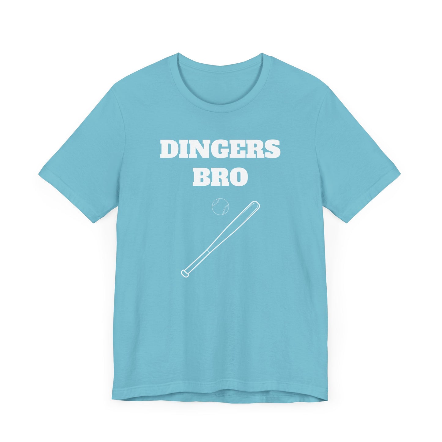 Funny Baseball Tee - Dingers Bro Short Sleeve Tee Shirt - A Home Run for Baseball Fans