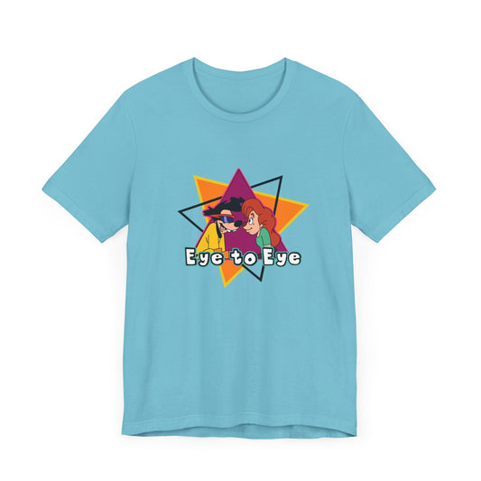 Goofy Movie Powerline Eye to Eye Short Sleeve Tee Shirt - A Tribute to 90s Animated Magic