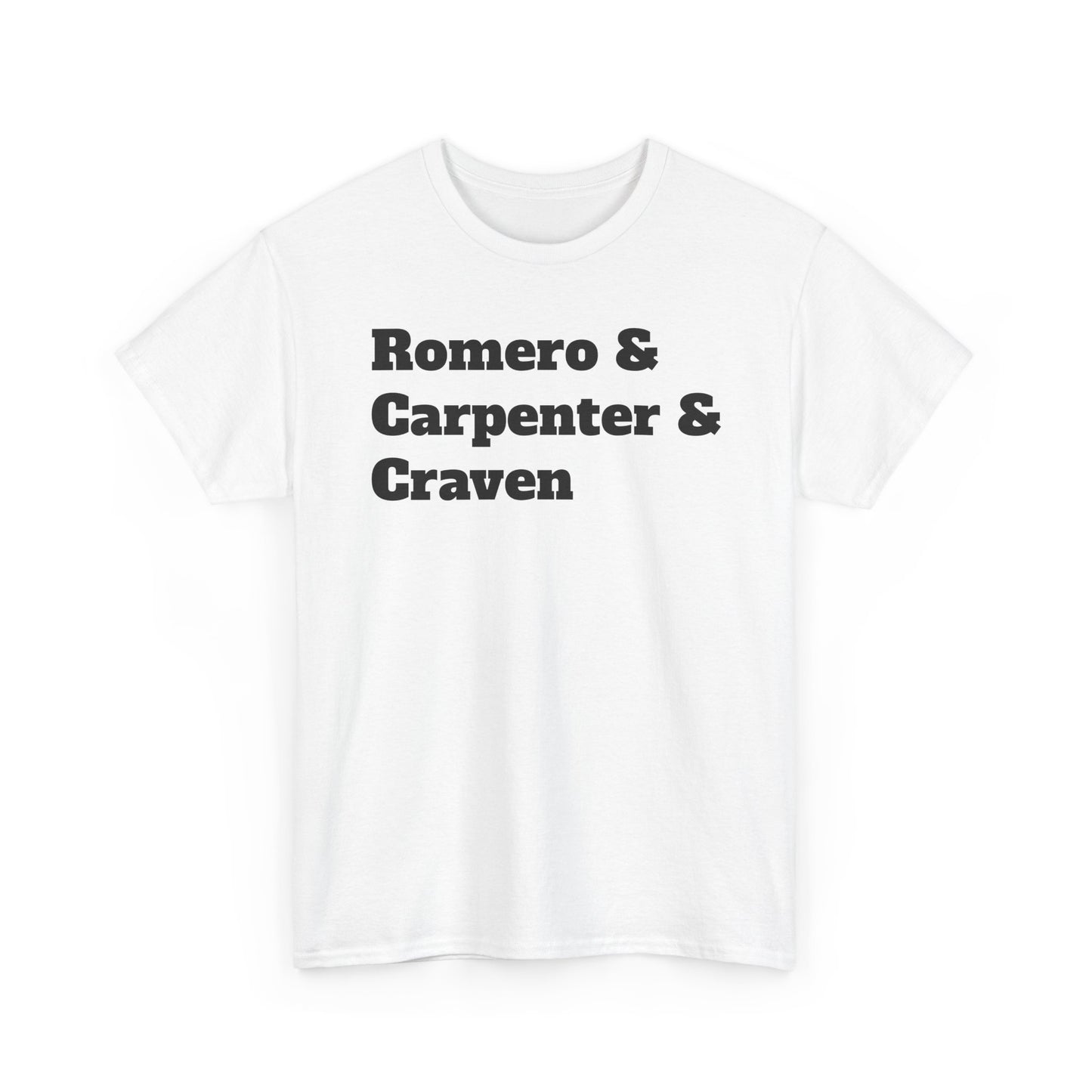 American Horror Directors T-Shirt – Tribute to Romero, Carpenter, and Craven