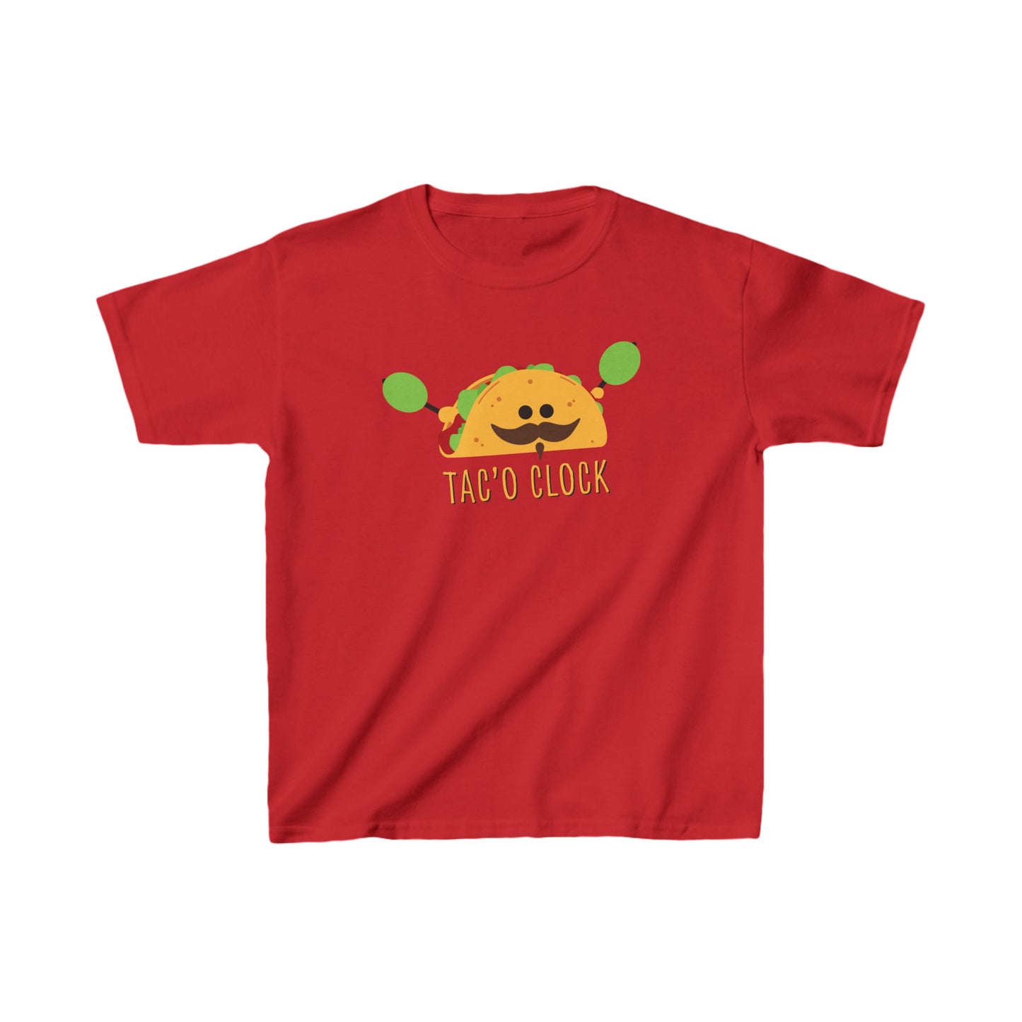 Kids Taco O’Clock Heavy Cotton Tee Shirt - Because It’s Always Taco Time