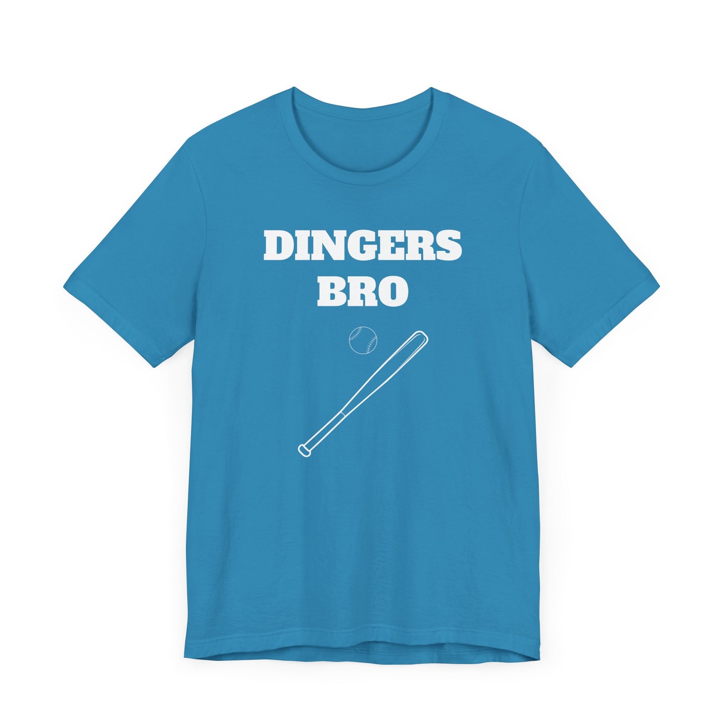 Funny Baseball Tee - Dingers Bro Short Sleeve Tee Shirt - A Home Run for Baseball Fans