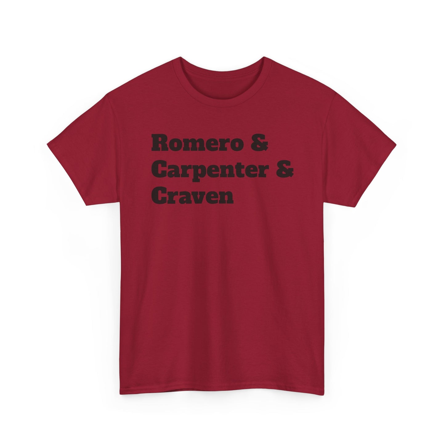 American Horror Directors T-Shirt – Tribute to Romero, Carpenter, and Craven
