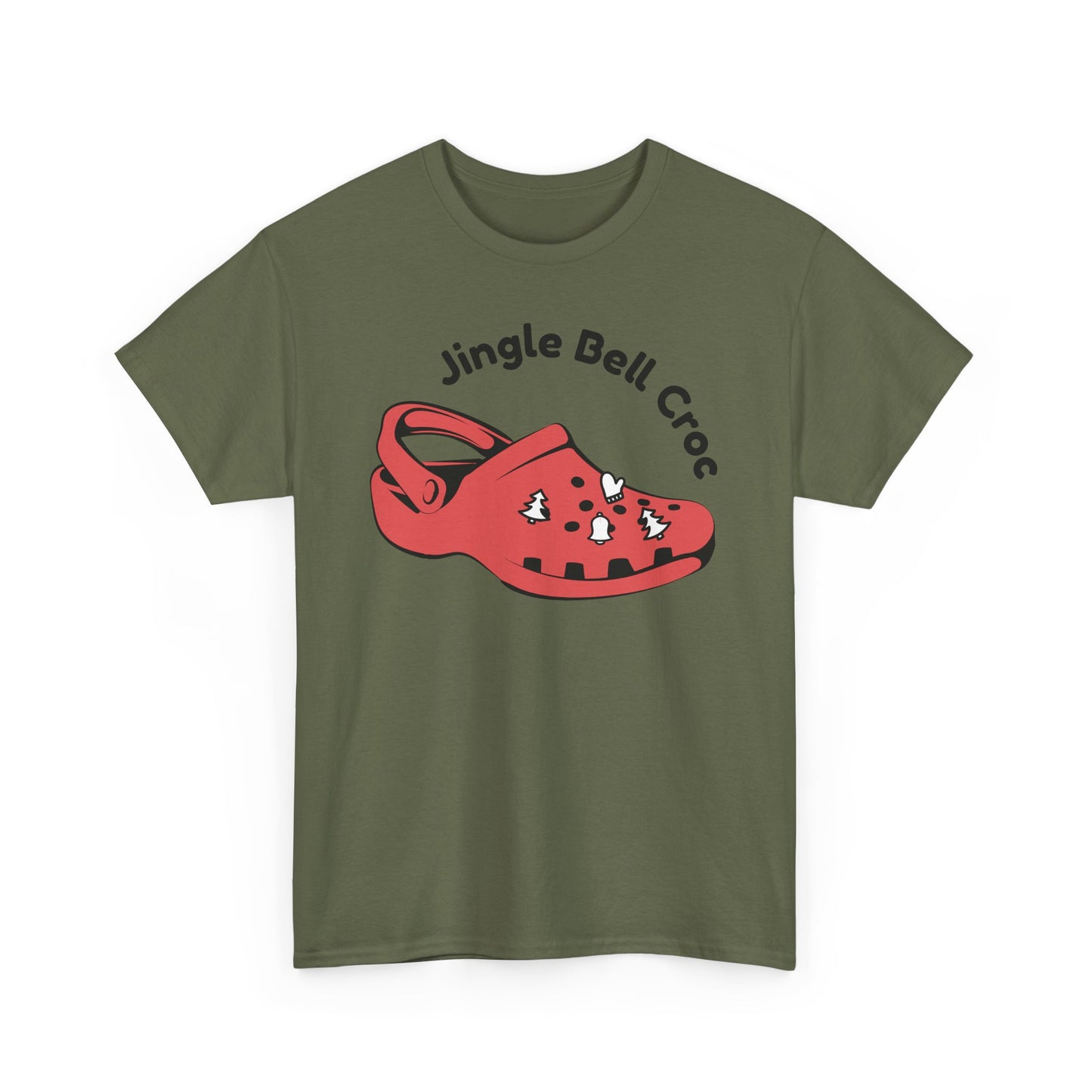 Jingle Bell Croc Short Sleeve Tee Shirt - Festive Fun for the Holidays