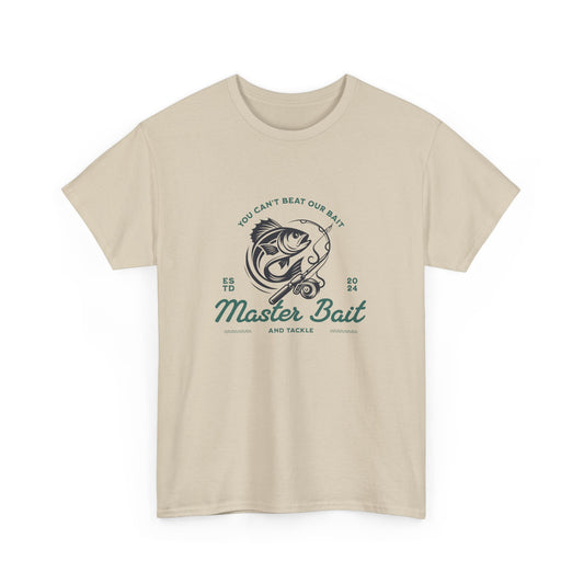 Master Bait and Tackle Short Sleeve Tee Shirt - A Reel Catch for Fishing Enthusiasts