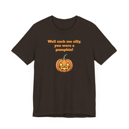 Silly Pumpkin Impractical Jokers Inspired Short Sleeve Tee Shirt - A Hilarious Halloween Must-Have