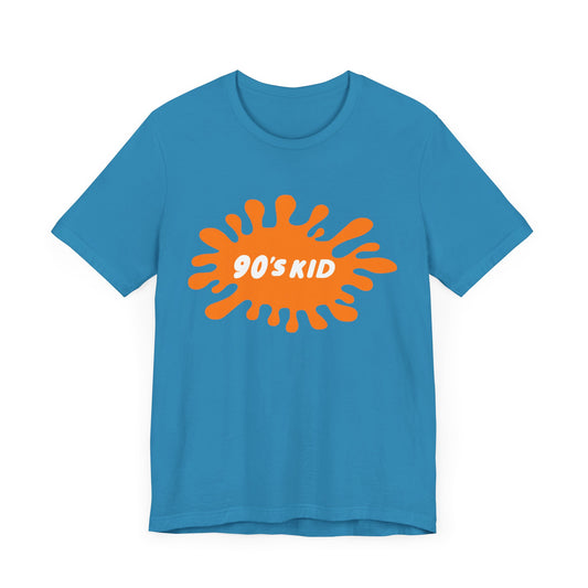 90’s Kid Short Sleeve T-Shirt - Nickelodeon-Inspired Retro Fun