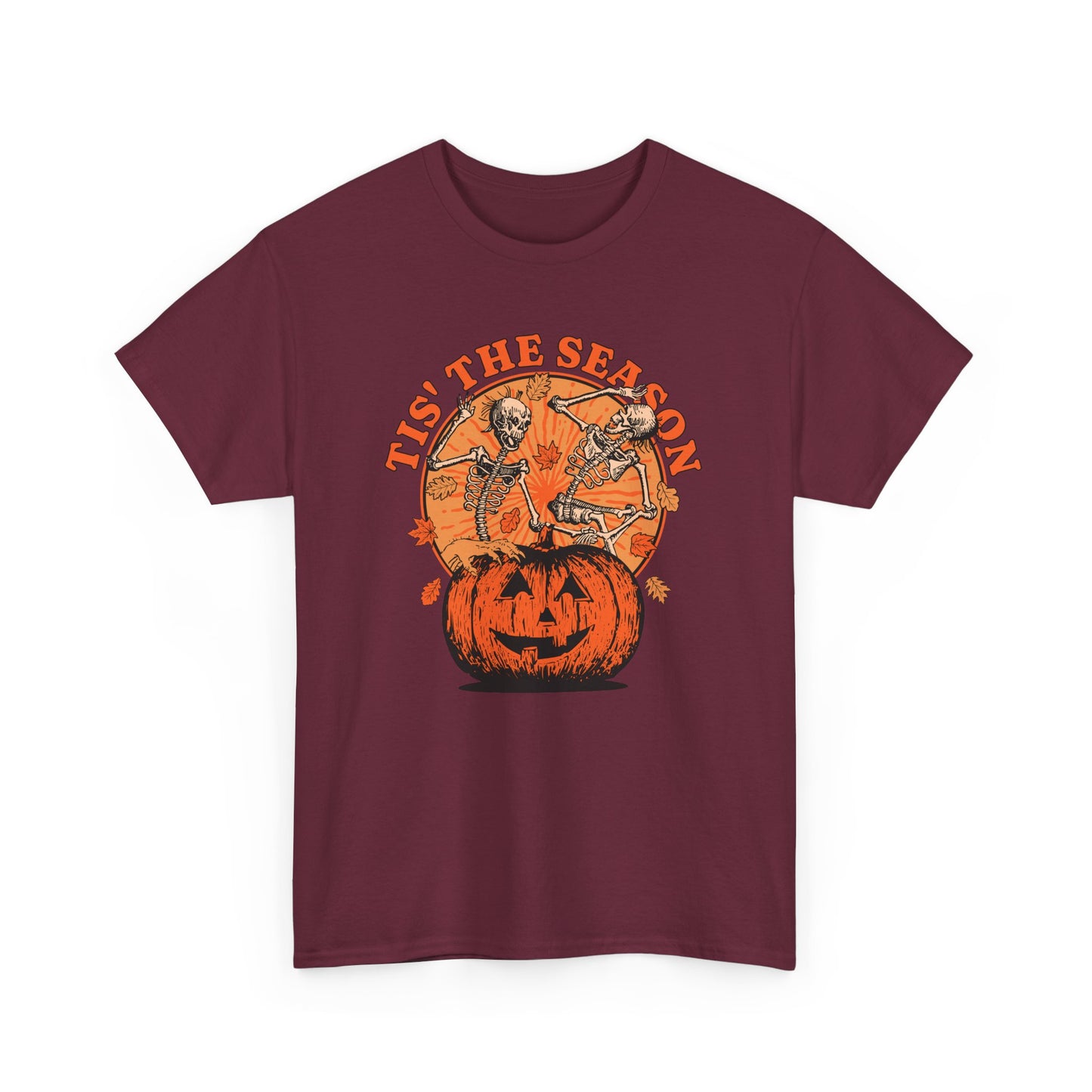 Tis the Season Halloween Tee – Fun and Festive Skeleton Graphic Shirt