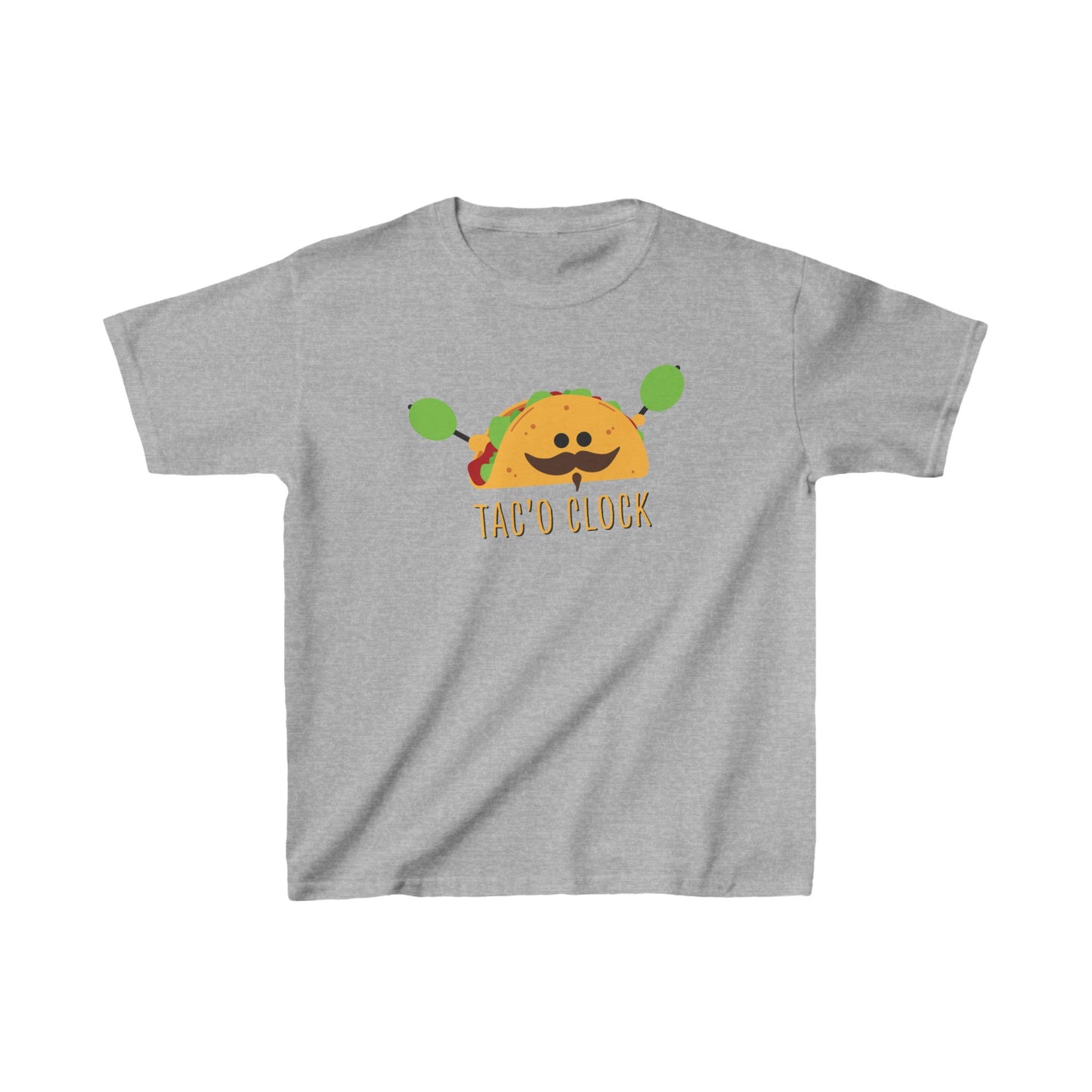 Kids Taco O’Clock Heavy Cotton Tee Shirt - Because It’s Always Taco Time