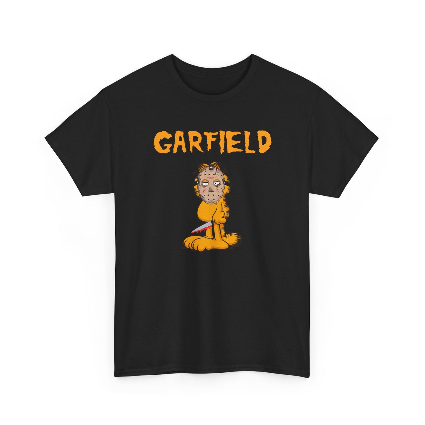 Orange Halloween Killer Cat T-Shirt