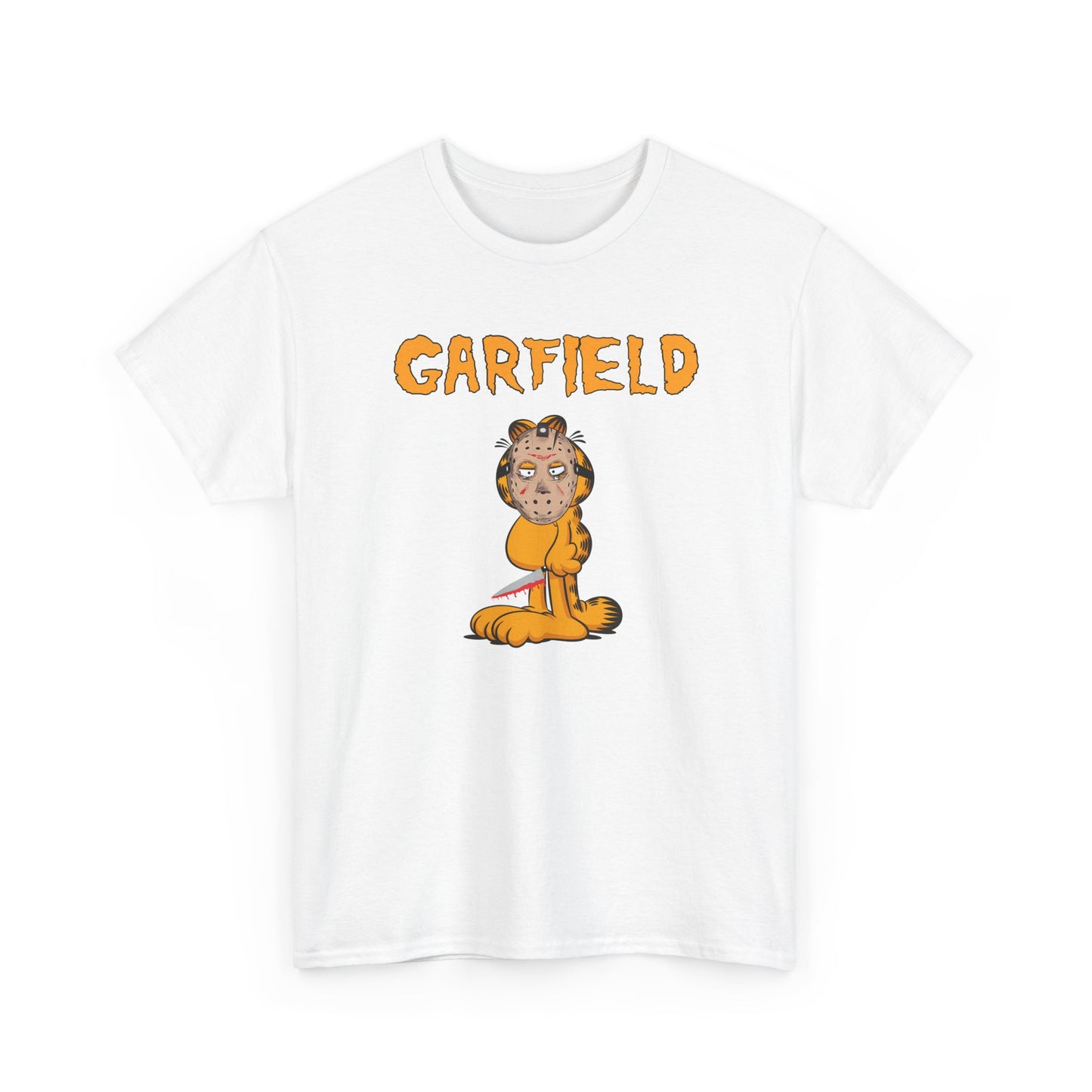 Orange Halloween Killer Cat T-Shirt