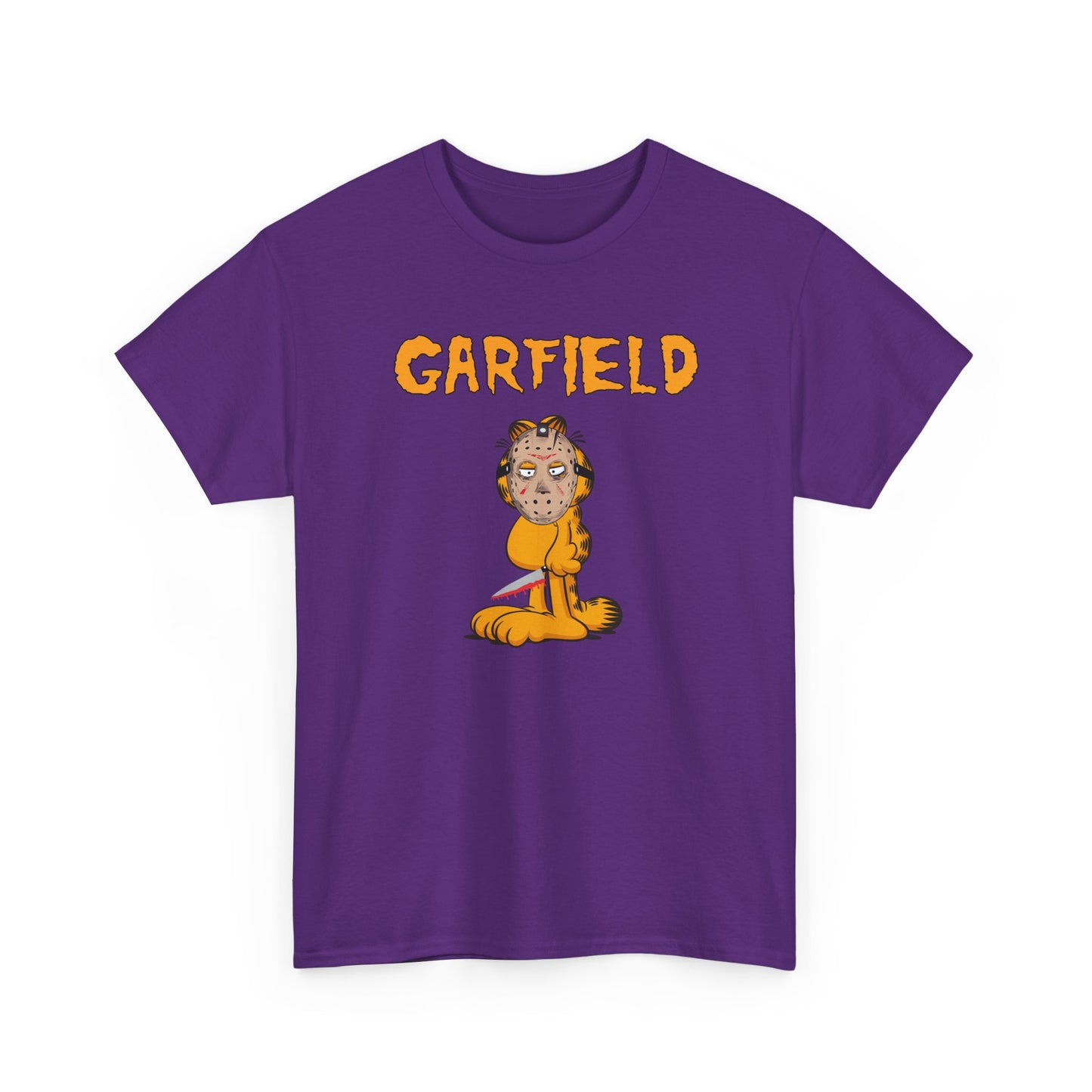 Orange Halloween Killer Cat T-Shirt