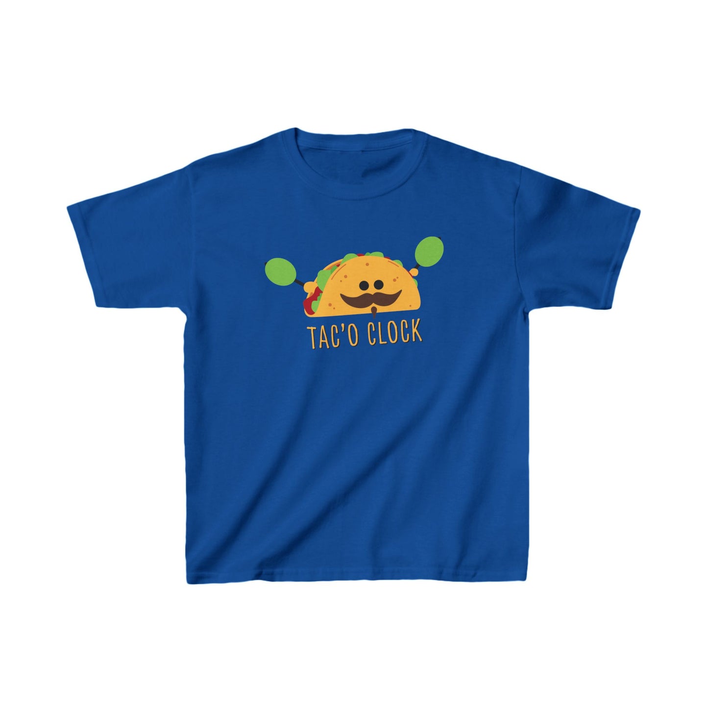 Kids Taco O’Clock Heavy Cotton Tee Shirt - Because It’s Always Taco Time