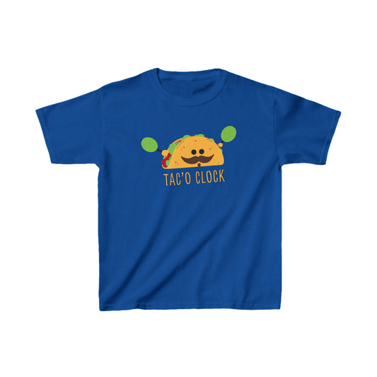 Kids Taco O’Clock Heavy Cotton Tee Shirt - Because It’s Always Taco Time